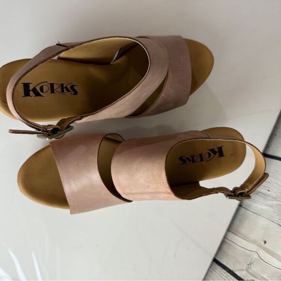 Kork-Ease Block Heel Leather Upper Heels for Bone color Size 9 - Picture 11 of 14